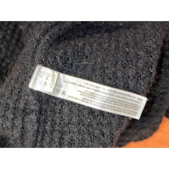 Free People Black Knit Oversized V-Neck Pullover Sweater Women's Size XS/S - Picture 9 of 10